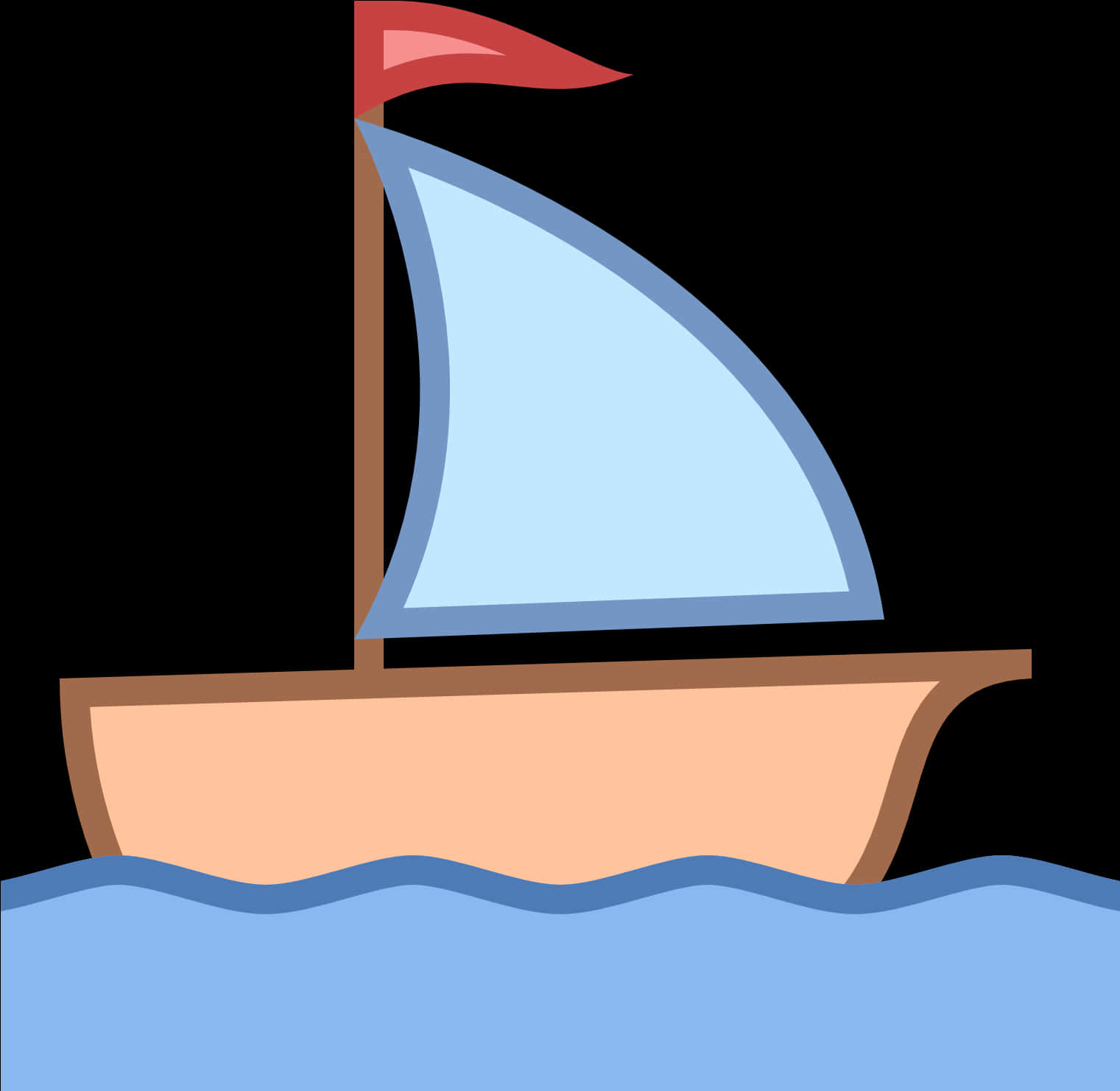 Sailboat Vector Art PNG Image