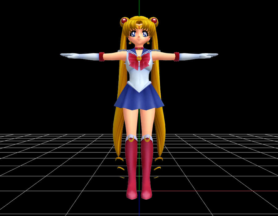 Sailor Moon3 D Model Pose PNG Image