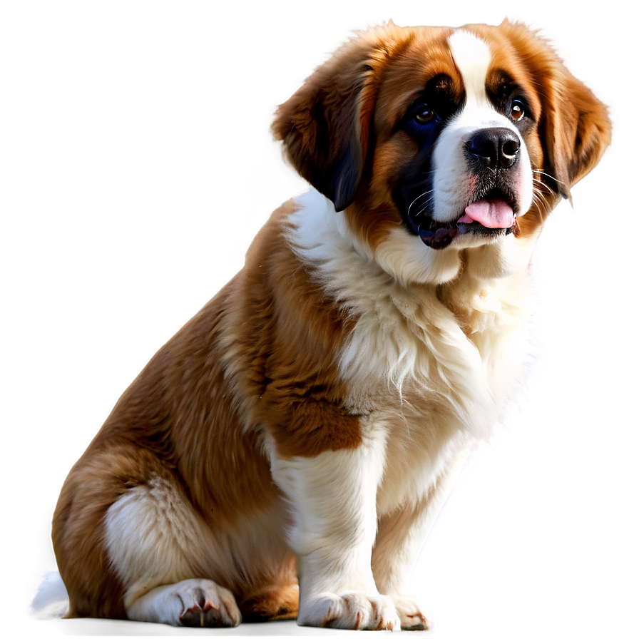 Saint Bernard Close-up Portrait Png Ktf6 PNG Image