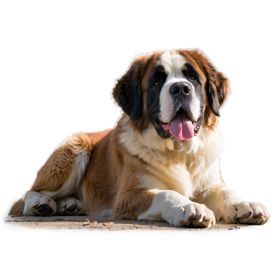 Saint Bernard Enjoying Sunshine Png Rjp PNG Image