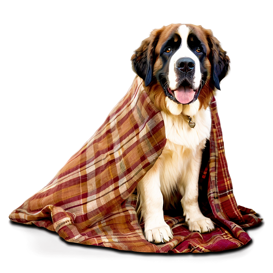 Saint Bernard In A Blanket Png 06252024 PNG Image