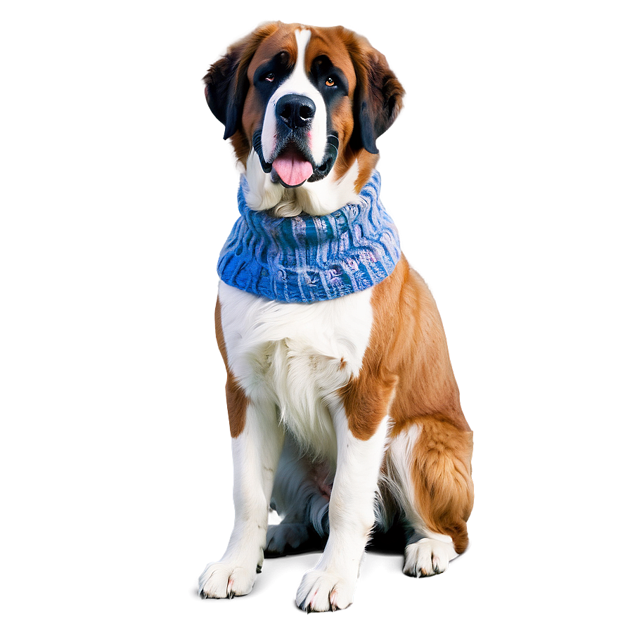 Saint Bernard In A Sweater Png Yny PNG Image