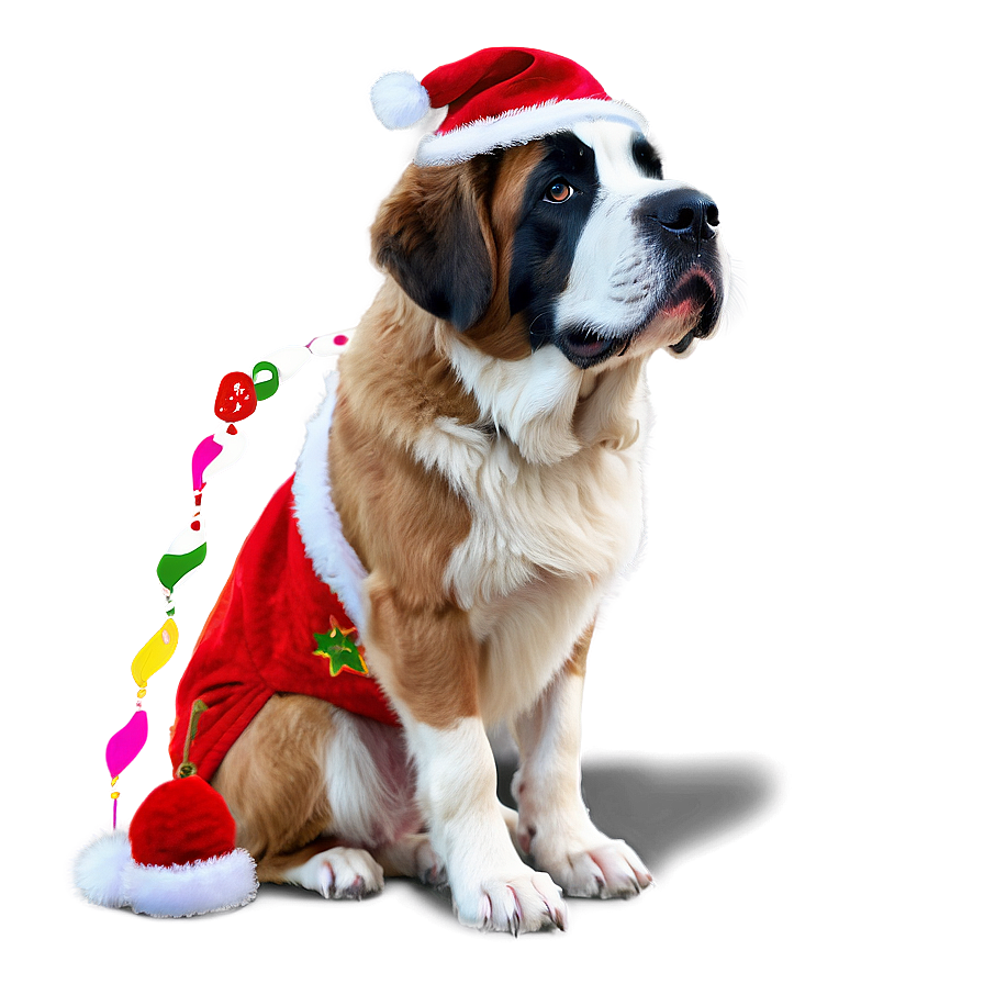 Saint Bernard In Festive Gear Png 06252024 PNG Image