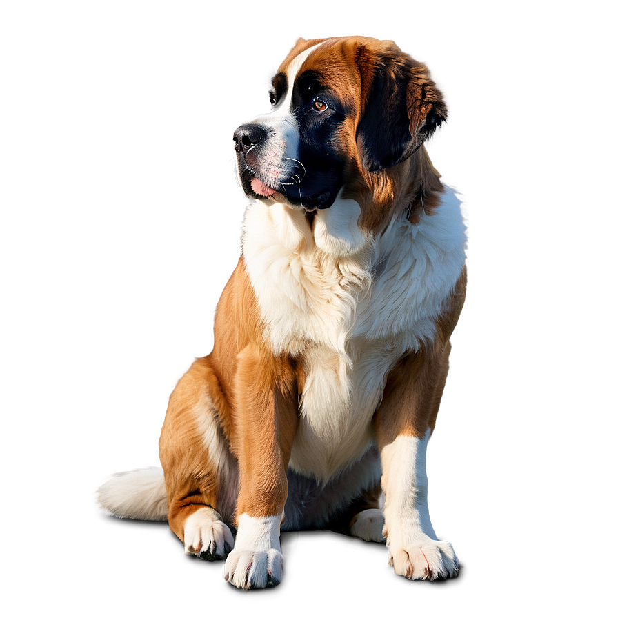 Saint Bernard Sitting Pose Png 49 PNG Image