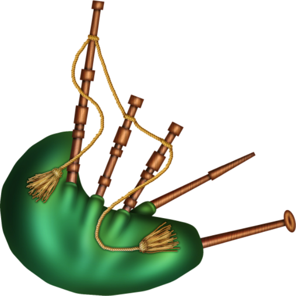 Saint Patricks Day Bagpipes PNG Image