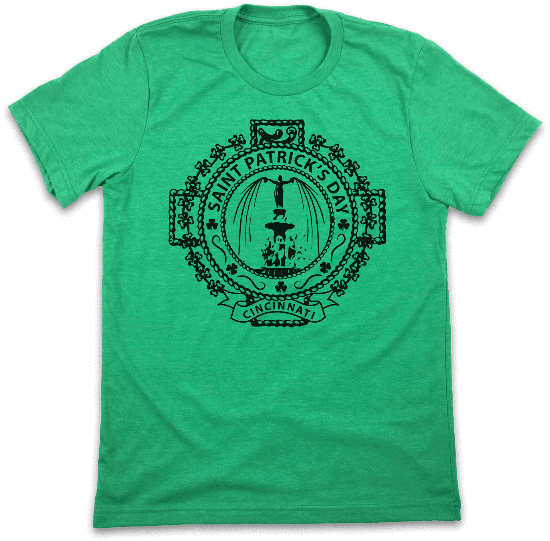 Saint Patricks Day Cincinnati T Shirt Green PNG Image