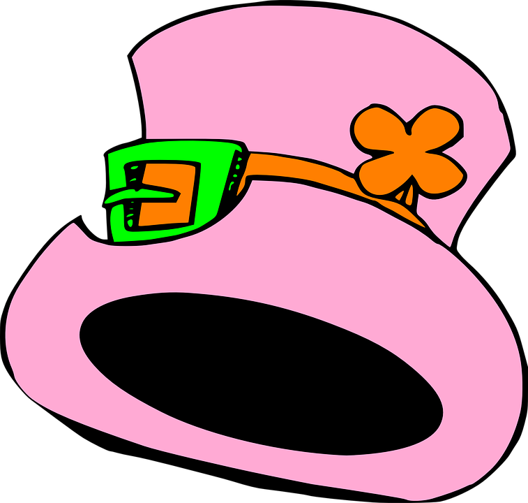 Saint Patricks Day Pink Hatwith Cloverand Buckle PNG Image