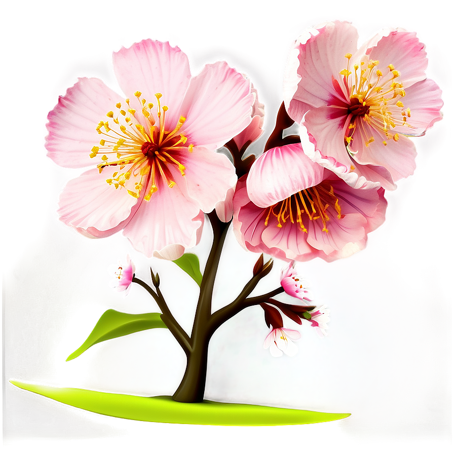 Sakura Flower Night Scene Png Toy PNG Image