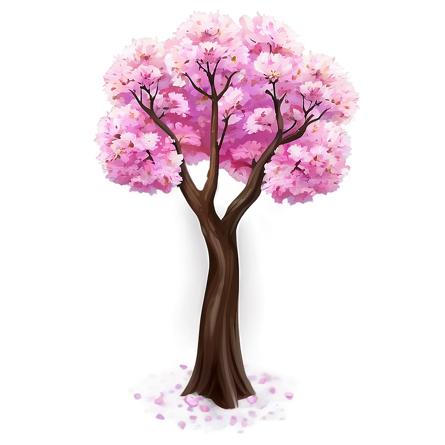 Sakura Tree In Anime Style Png Xsy PNG Image