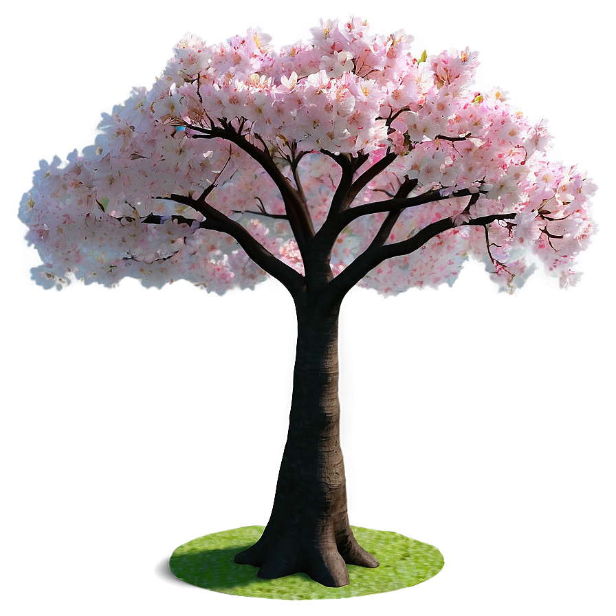 Sakura Tree In Park Setting Png Wxh16 PNG Image