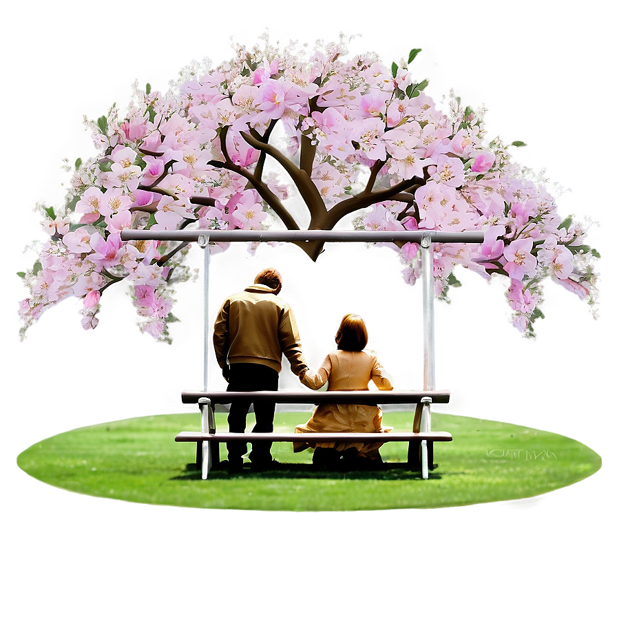 Sakura Tree With Romantic Couple Png Kad42 PNG Image