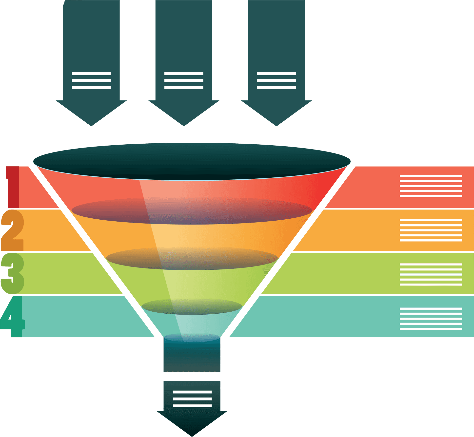 Sales Funnel Infographic Concept PNG Image