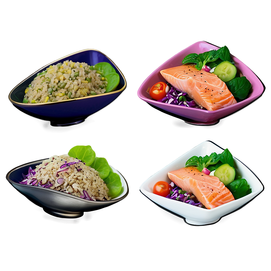 Salmon And Quinoa Salad Png Gyv75 PNG Image