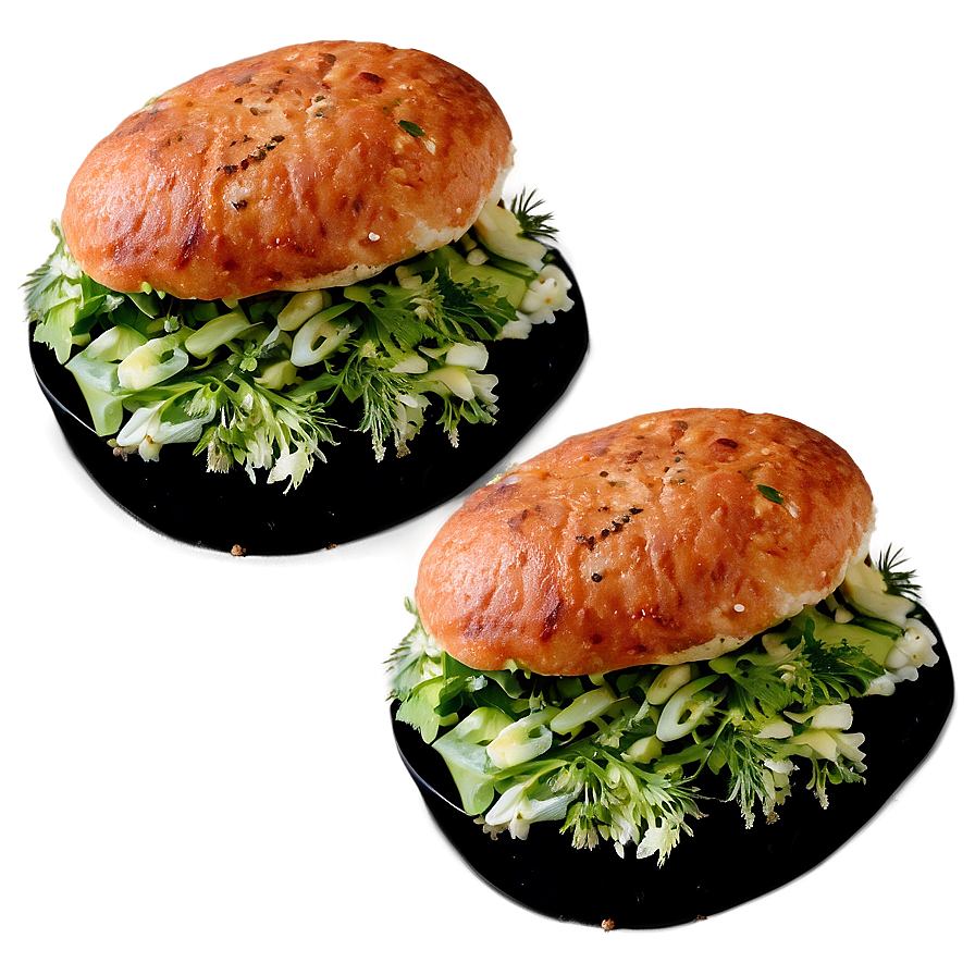 Salmon Burger With Dill Png Jqw18 PNG Image