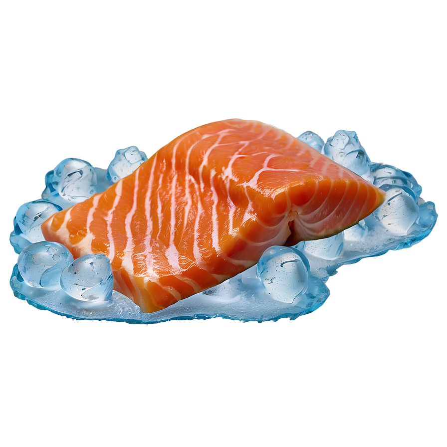 Salmon Fillet On Ice Png Oko PNG Image