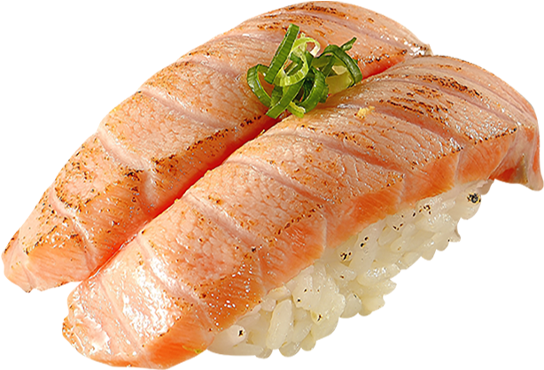 Salmon Nigiri Sushi Delicious PNG Image