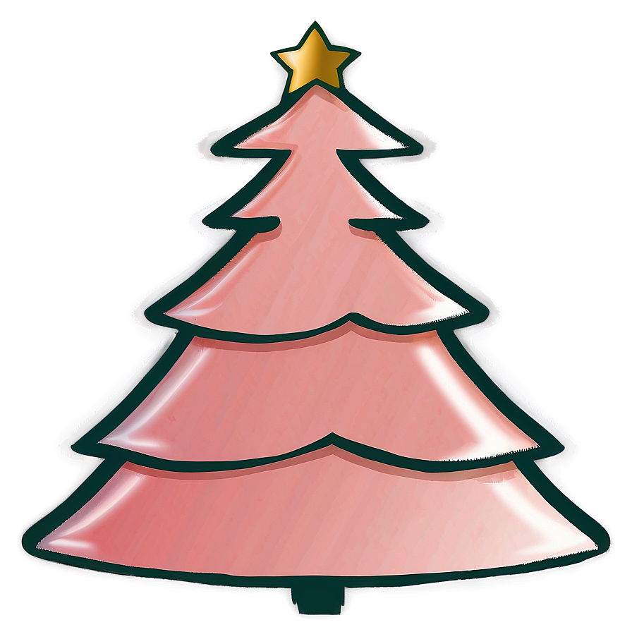 Salmon Pink Christmas Tree Png Caa37 PNG Image