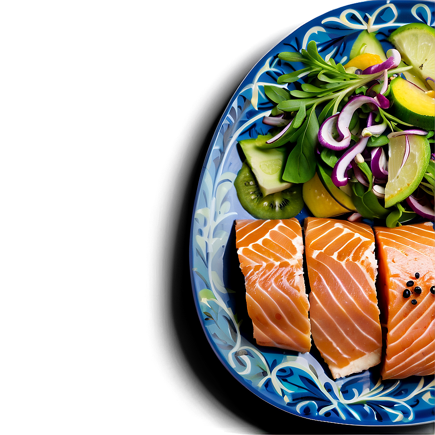 Salmon Salad Plate Png Nnp58 PNG Image