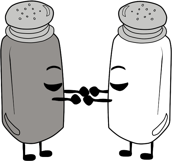 Saltand Pepper Shakers Fist Bump PNG Image