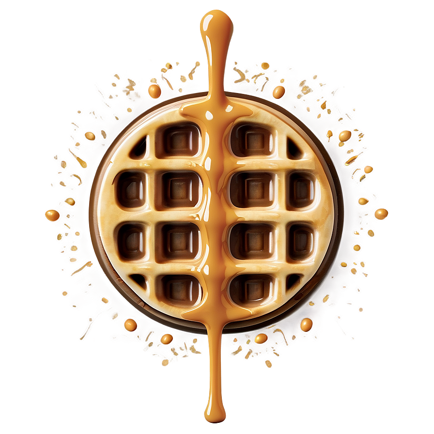 Salted Caramel Waffle Png Lyh PNG Image