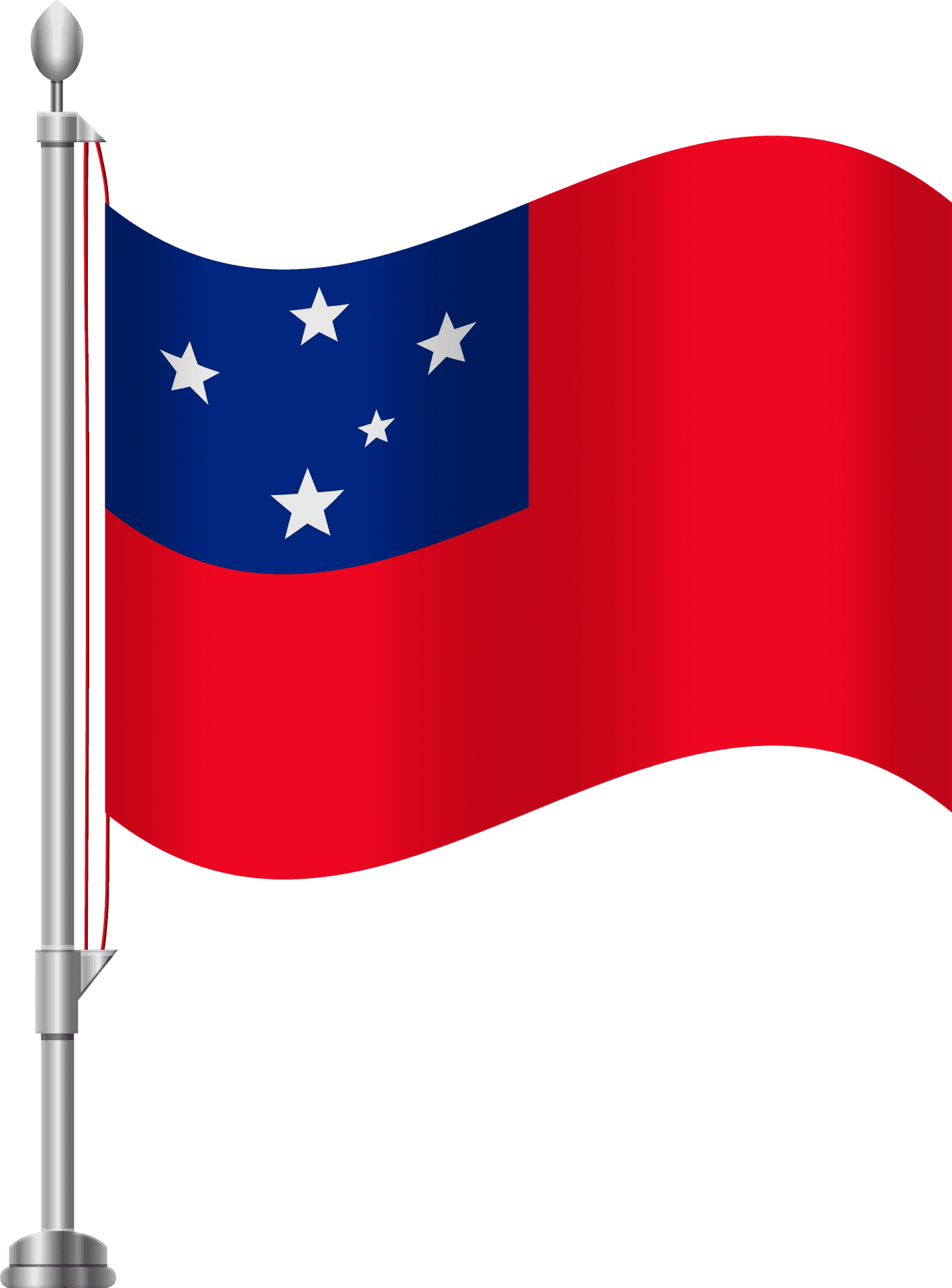 Samoa Flag Waving PNG Image