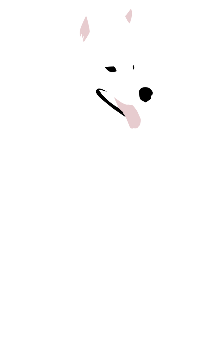 Samoyed Cartoon Graphic PNG Image