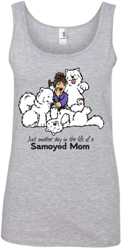 Samoyed Mom Tank Top PNG Image