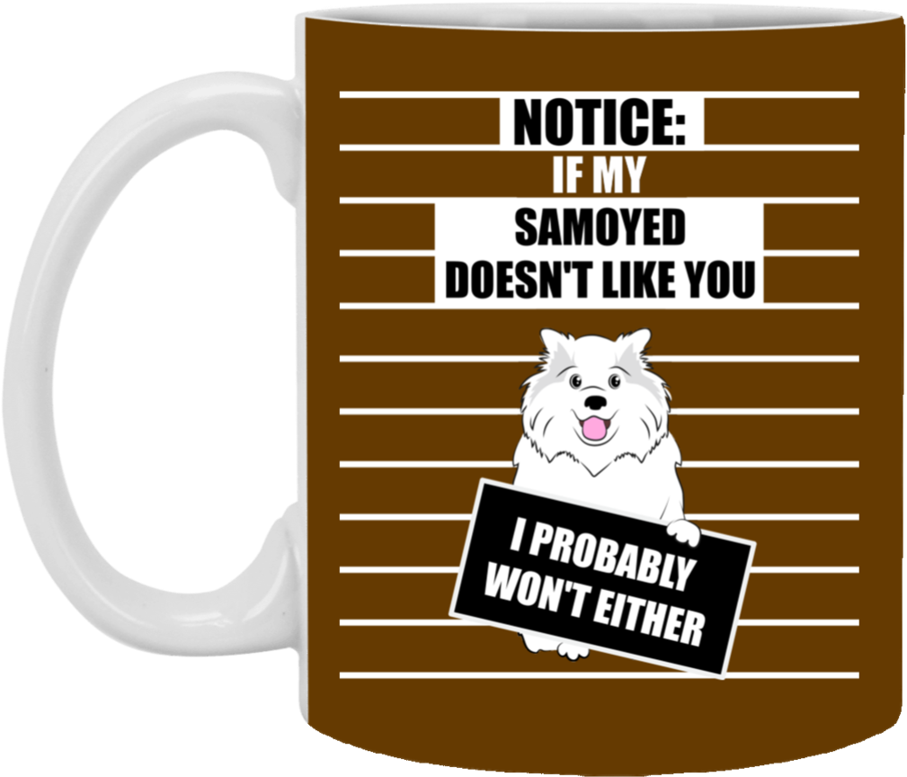 Samoyed Opinionated Mug PNG Image