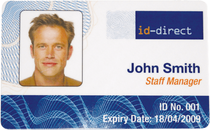 Sample I D Card John Smith Staff Manager PNG Image