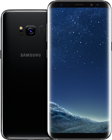 Samsung Galaxy Smartphone Night Sky Display PNG Image