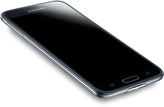 Samsung Smartphone Angled View PNG Image