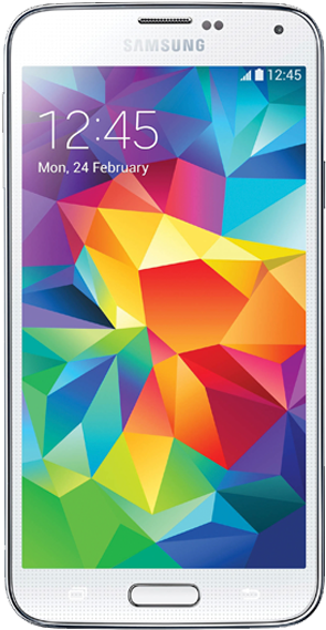 Samsung Smartphone Colorful Display PNG Image