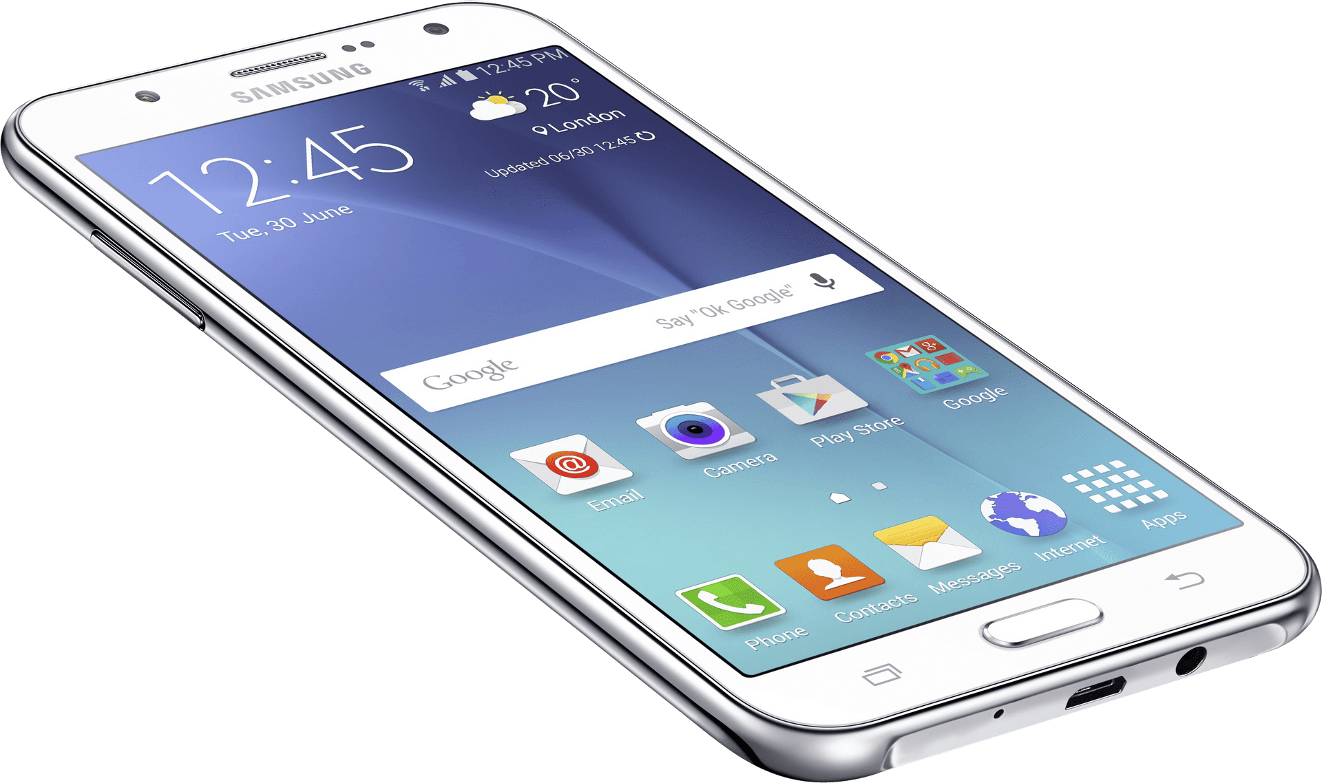 Samsung Smartphone Display View PNG Image