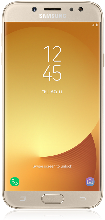 Samsung Smartphone Lockscreen Display PNG Image