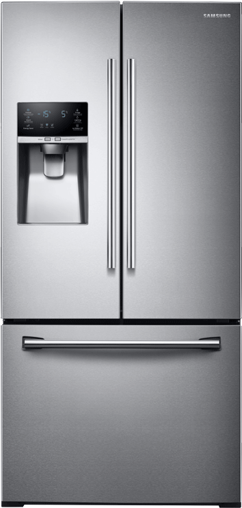 Samsung Stainless Steel French Door Refrigerator PNG Image