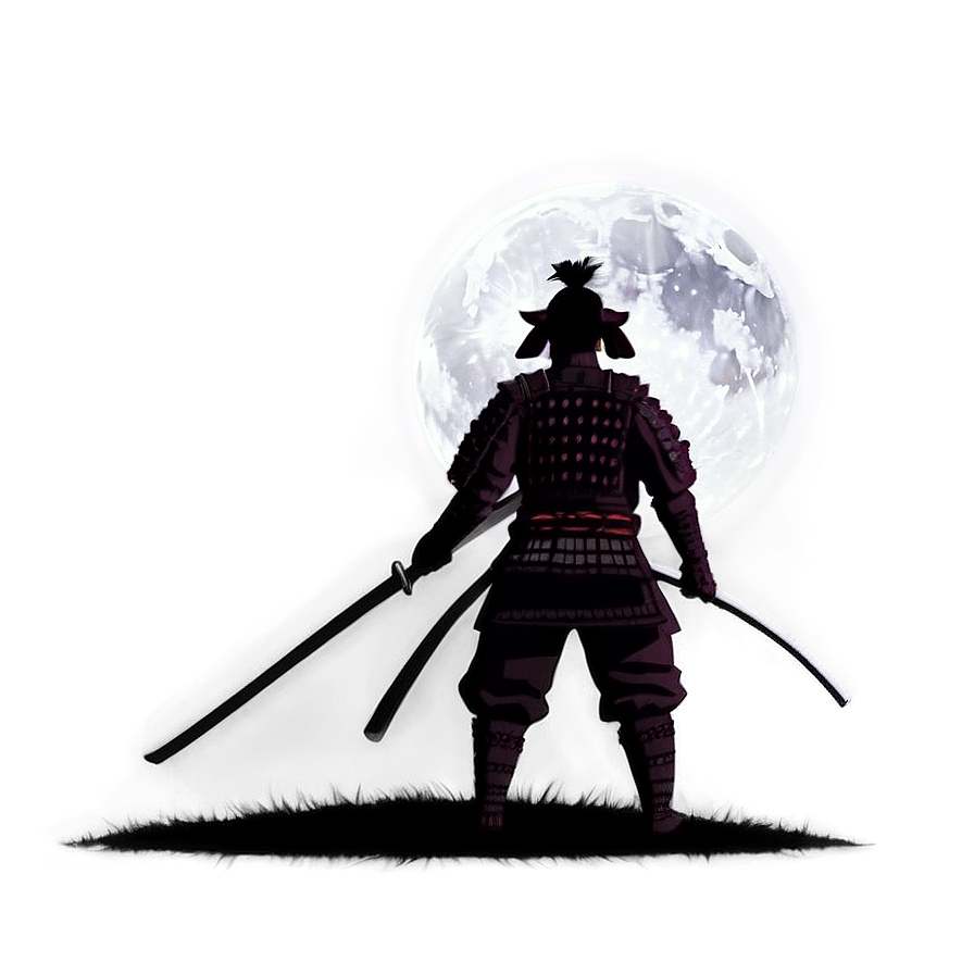 Samurai In Moonlight Png Rqi PNG Image