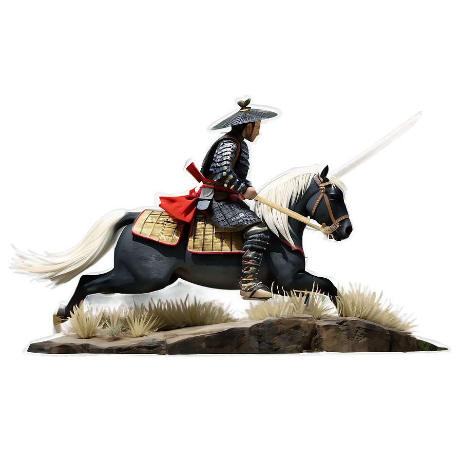 Samurai On Horseback Png Rlo17 PNG Image