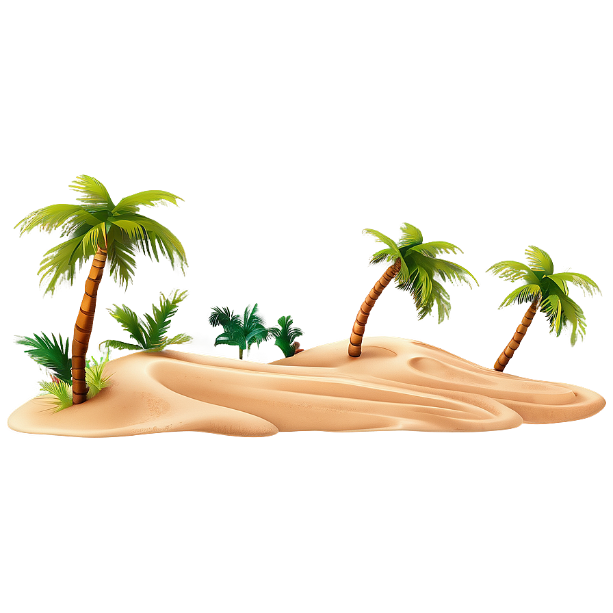 Sand Dunes With Palm Trees Png Tyj PNG Image