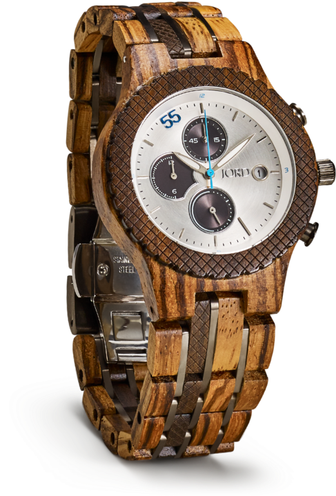 Sandalwood Style Wooden Watch PNG Image