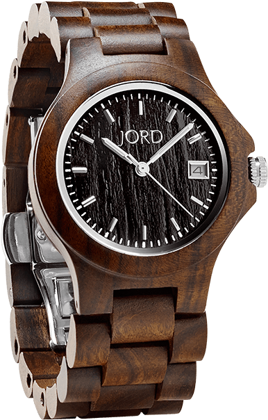 Sandalwood Wooden Watch J O R D PNG Image