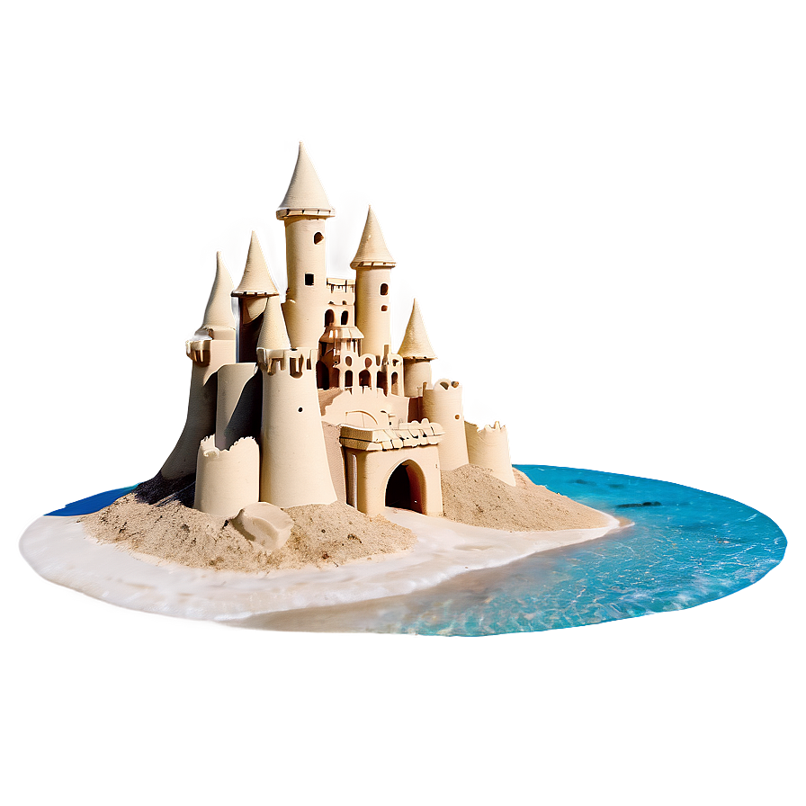 Sandcastle On Beach Png Seh53 PNG Image