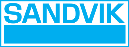 Sandvik Logo Blue Background PNG Image