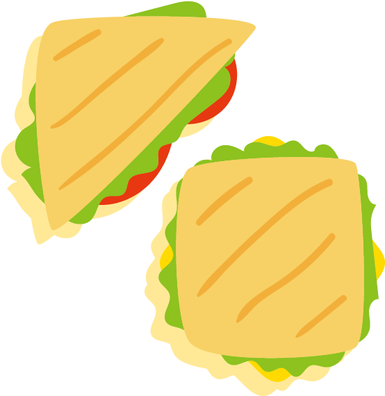 Sandwichand Burger Illustration PNG Image