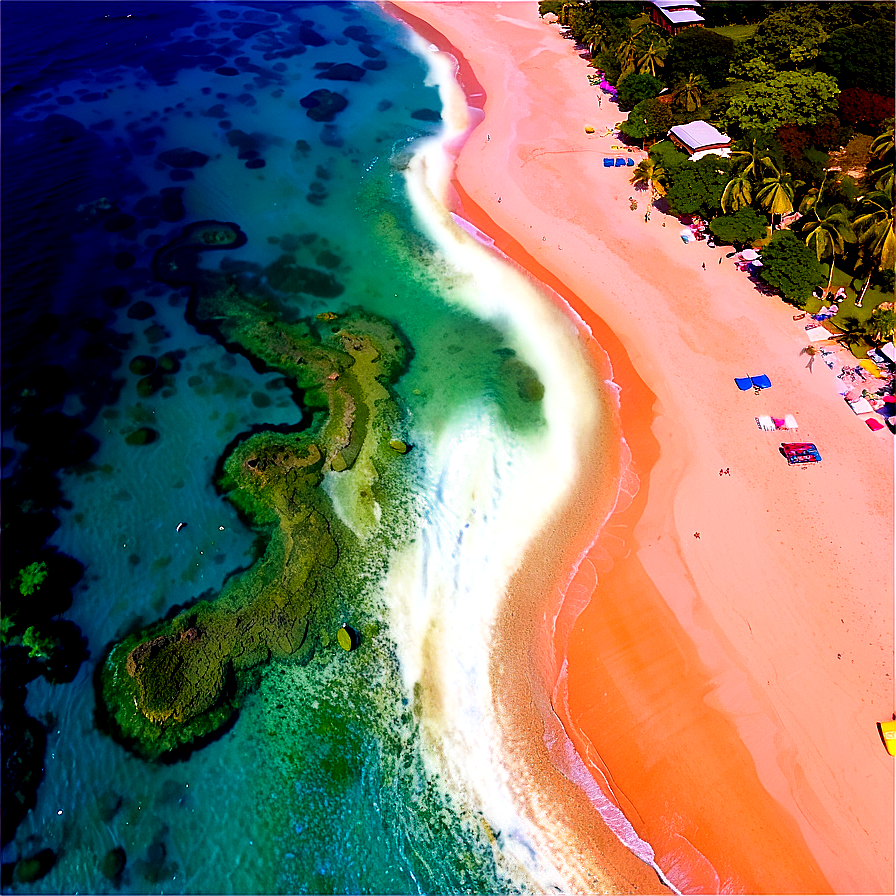 Sandy Beach Aerial View Png 05242024 PNG Image