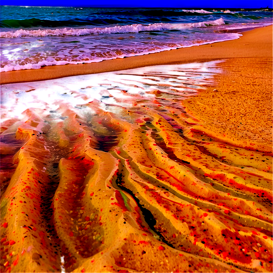 Sandy Shoreline Waves Png Jcs33 PNG Image