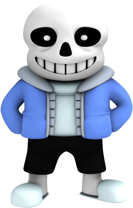 Sans Undertale Character3 D Model PNG Image