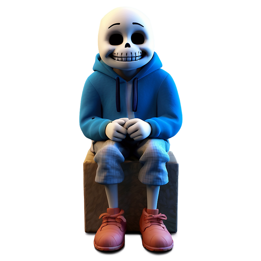 Sans Undertale Sitting Png Ted PNG Image