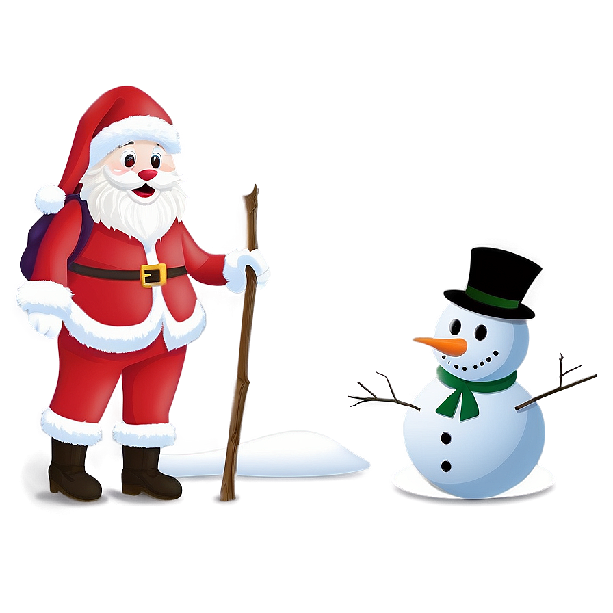 Santa And Snowman Png 31 PNG Image