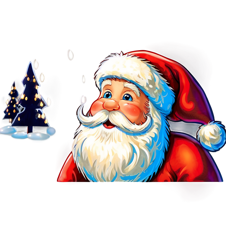 Santa Claus And Christmas Lights Png 39 PNG Image