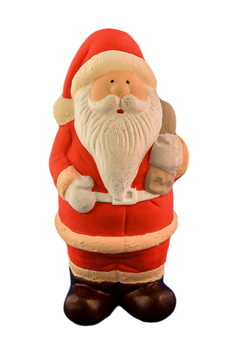 Santa Claus Figurine Transparent Background PNG Image